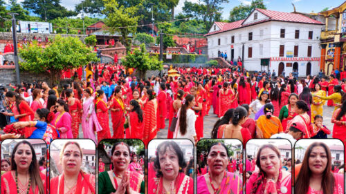बाढीको पीडाबीच तीज, पशुपतिमा भक्तजनको भीड; ‘यसपालि रौनक कम छ’